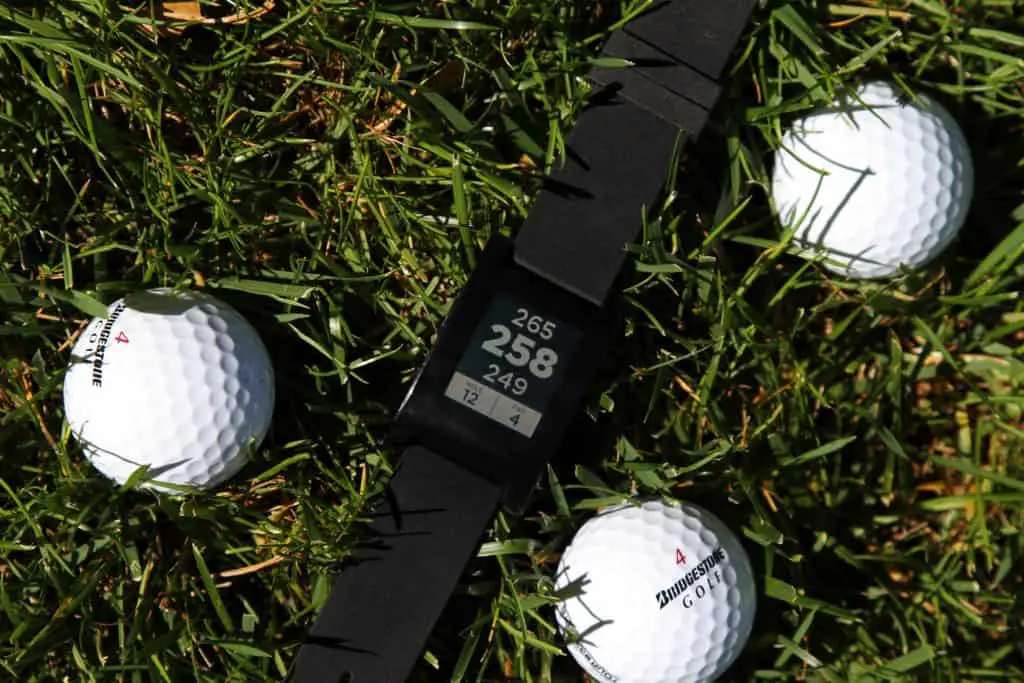 Golf GPS watch in grass