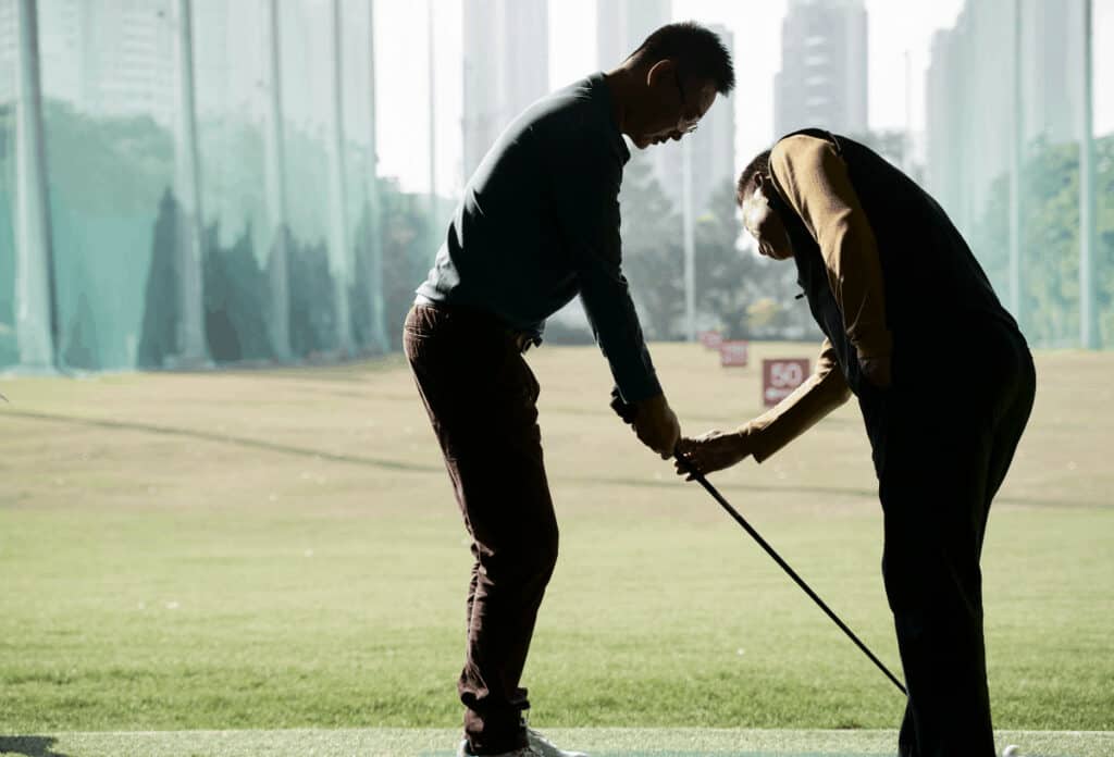 Golfer on the driving range