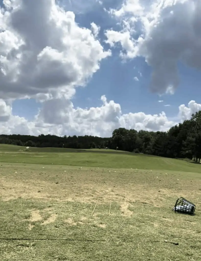 Divots on the driving range