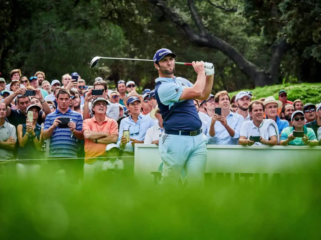 Jon Rahm hitting Callaway Mavrik Driver